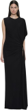 Christopher Esber Bezel Quartz Draped Tank Dress Black