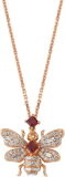 Bee Goddess Queen Bee 14k Rose Gold Necklace, KL30001