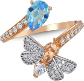 Bee Goddess Bee 14k Rose Gold Ring, YZ12797