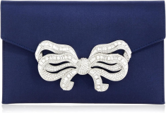 Judith Leiber Couture Bow Envelope Clutch Navy