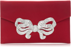Judith Leiber Couture Bow Envelope Clutch Red