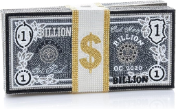 Judith Leiber Couture Stack of Cash Billions Clutch Gray