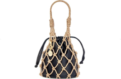 Judith Leiber Couture Sparkle Net Pouch Black