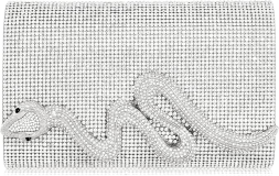 Judith Leiber Couture Serpent Fizzoni Clutch Silver