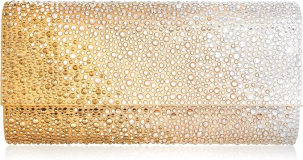Judith Leiber Couture Perry Crystal Caviar Clutch Multicolor