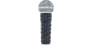 Judith Leiber Couture Microphone Hot Mic Clutch  Black