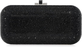 Judith Leiber Couture Long Slide Crystal Clutch Black