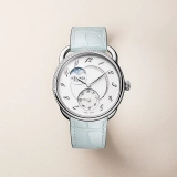 Hermes Arceau Petite Lune watch, Large model, 38 mm Large brume