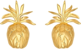 Oscar de la Renta Pineapple Clip-On Earrings