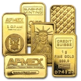 APMEX 1 gram Gold Bar - Secondary Market .9999 Fine Gold - Design Varies