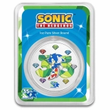 APMEX Sonic the Hedgehog 35th Anniversary 1 oz Silver Round (w/TEP)