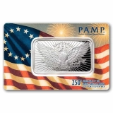 APMEX 1 oz Silver Bar - PAMP 250th Anniversary of the USA-Pre-Sale