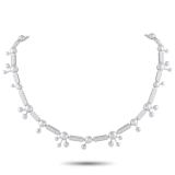 Bvlgari  astrale 18k white gold 3.25ct diamond necklace bv06-060426