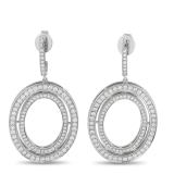 Ivanka Trump 18k white gold 3.85ct diamond and enamel drop earrings it01-060226