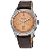 Breitling premier b01 chronograph 42 copper dial leather strap men's watch ab0145331k1p1