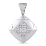 Bvlgari pyramid 18k white gold 0.65ct diamond pendant bv10-060326