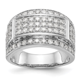 Diamond2Deal 10k gold lab grown diamond wedding band ring 2.1ct clarity- vs color- g-h