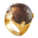 Carrera y Carrera giraffe 18k yellow gold smokey quartz ring cc09-060326 Size US 6