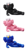 KAWS TIME OFF Complete Vinyl Figure Set Black Pink Blue