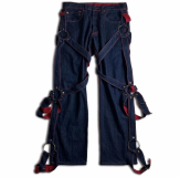 Levi’s x Jean Paul Gaultier Bondage Denim Pants W32 Red Straps Vintage Rare