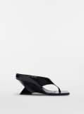 Attico Cheope black thong sandal Black