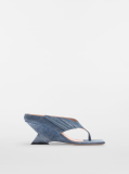 Attico Cheope' blue denim thong sandal Blue denim