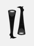 Attico Cheopissima black thigh-high boot