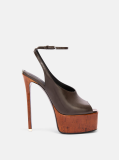 Attico Ornella dark green sandal