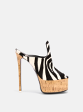 Attico Irmelin black and white mule animalier