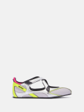 Attico Floor 01 holographic silver ballerina flat silver