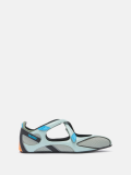 Attico Floor 01'' turquoise and orange ballerina flat Blue